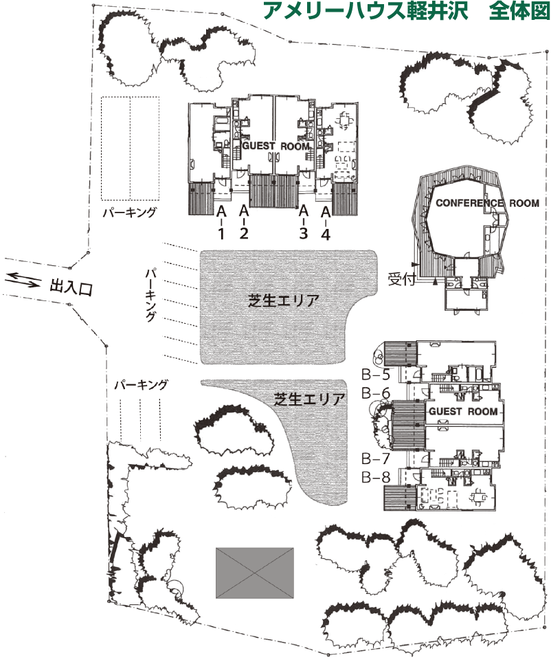 アメリーハウス軽井沢の敷地図